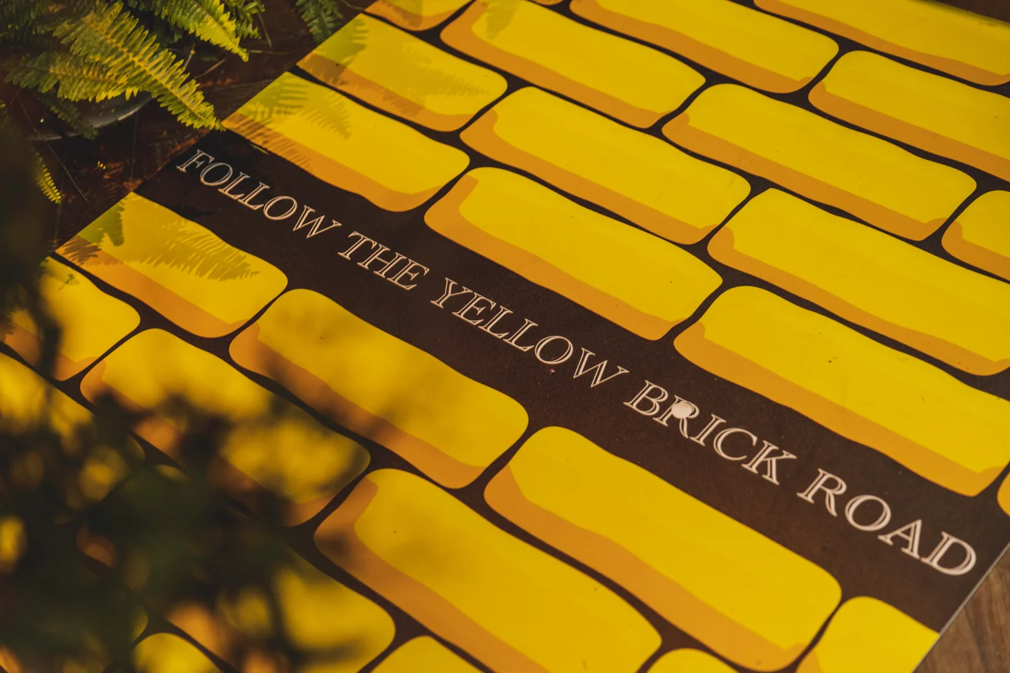 Yellow brick road decoration